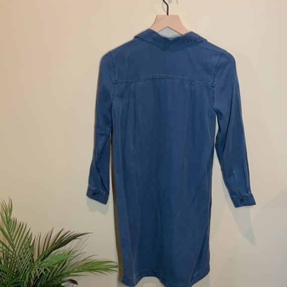 NWT….OLD NAVY dark blue chambray shirt dress - Picture 3 of 6